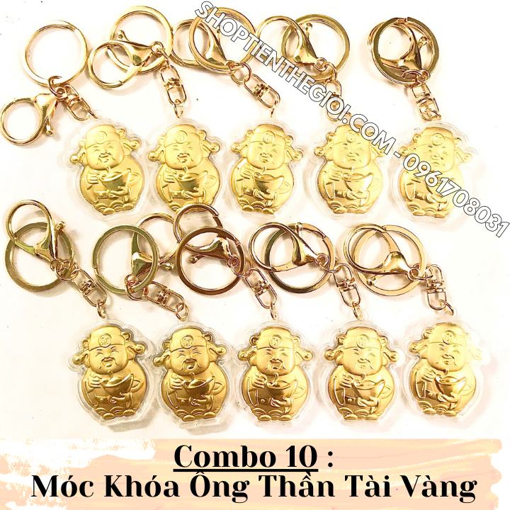 Combo 10 Móc Khóa Ông Thần Tài Vàng - SP005977
